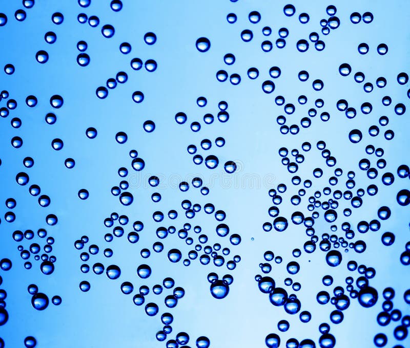 Blaues Wasser-Luftblasen