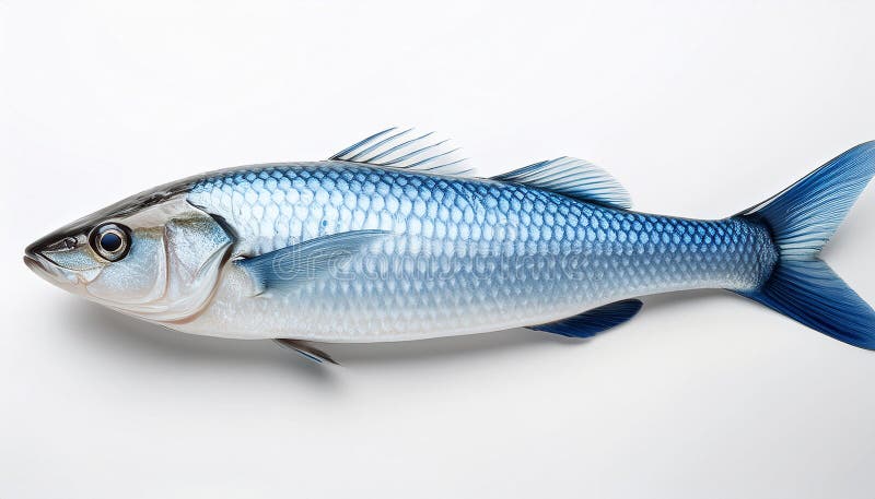 Blaumull auf Weiß. ai-generiertes Bild