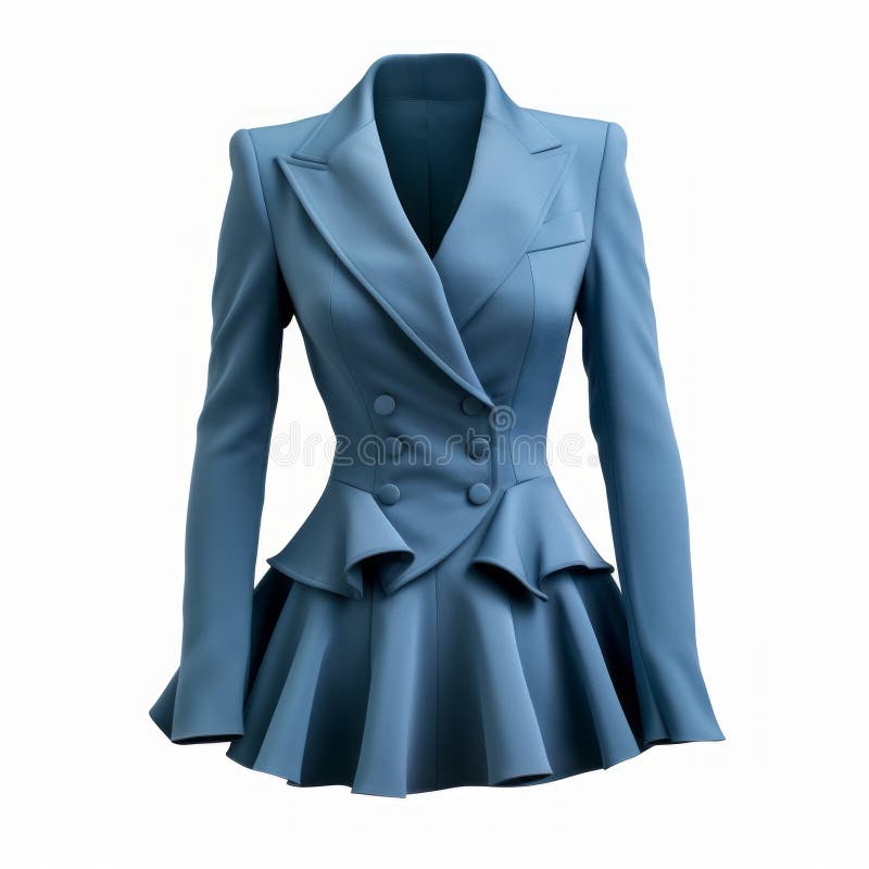 the stunning female suit features a frilled hem, showcasing a realistic and detailed rendering. designed by women designers, this 3d creation captivates with its monochromatic palette and a touch of a colored cartoon style, leaving a lasting impression of both realism and creativity. ai generated. the stunning female suit features a frilled hem, showcasing a realistic and detailed rendering. designed by women designers, this 3d creation captivates with its monochromatic palette and a touch of a colored cartoon style, leaving a lasting impression of both realism and creativity. ai generated