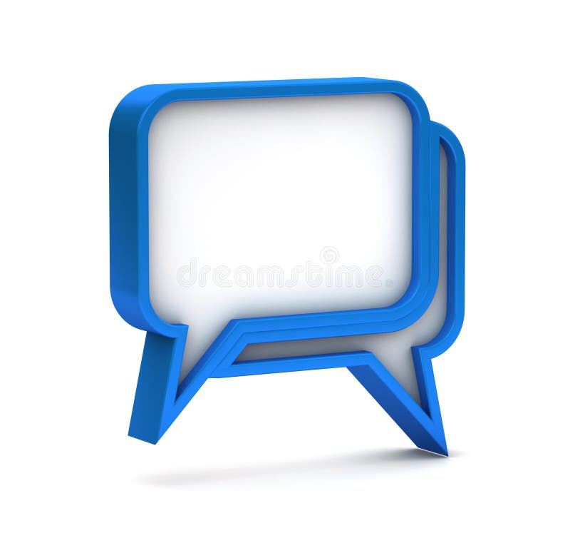 Blauw dialoogpictogram royalty-vrije illustratie Blauw dialoogpictogram royalty-vrije illustratie