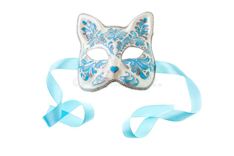 Blauw en zilveren masker stock foto's Blauw en zilveren masker stock foto's