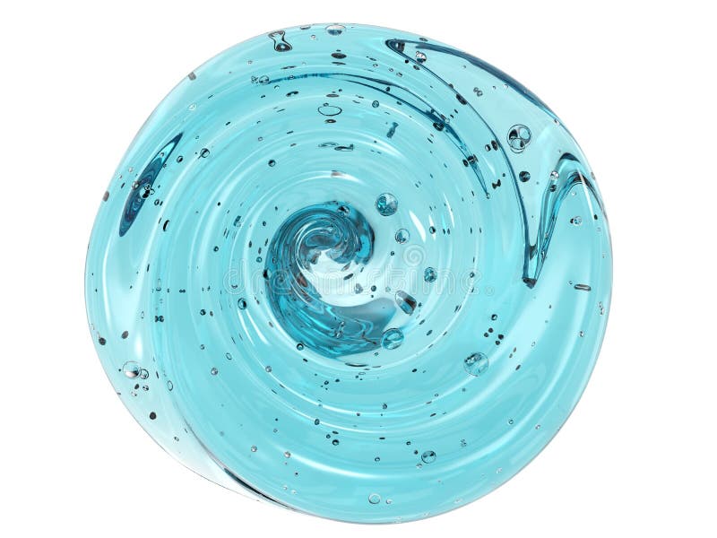 Blauwe cosmetische gel stock illustratie