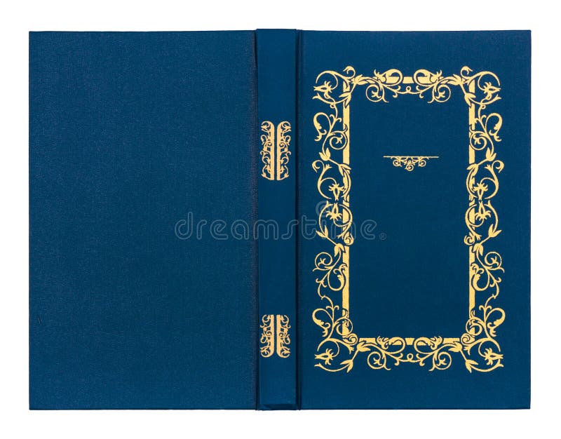 Blauw met de gouden dekking van het patroon uitstekende boek