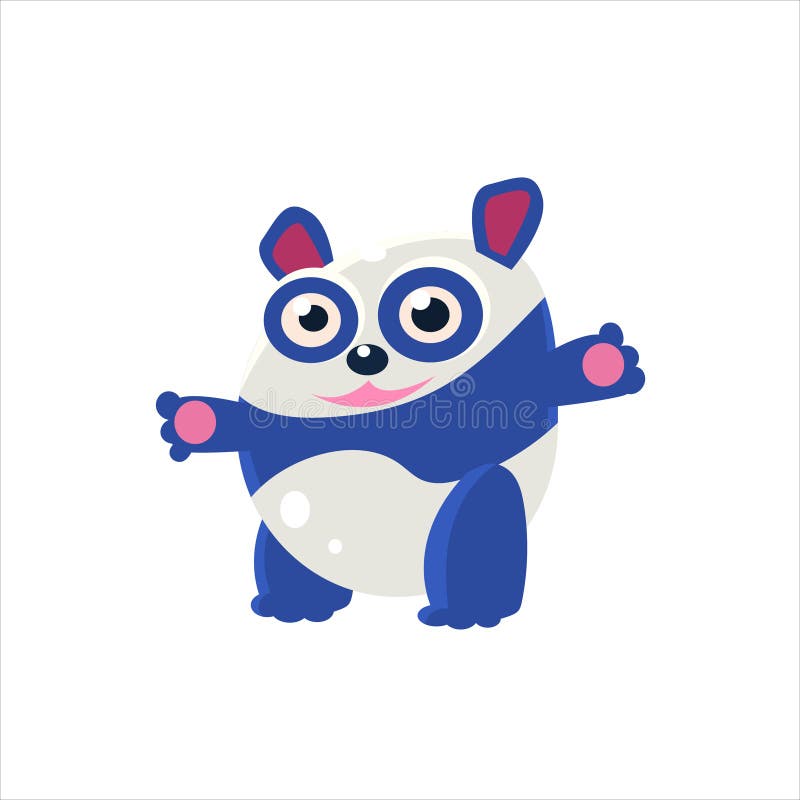 panda mascotte logo stock illustratie. beeldverhaal -