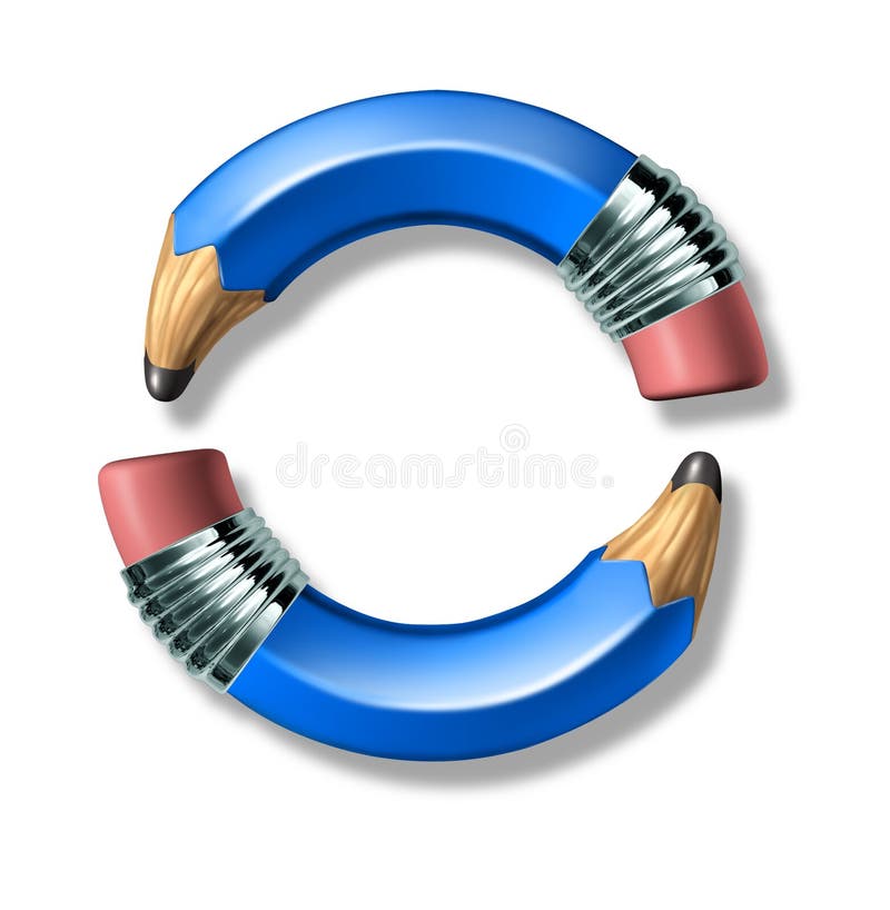 Blauw potlood om frame embleem royalty-vrije illustratie Blauw potlood om frame embleem royalty-vrije illustratie
