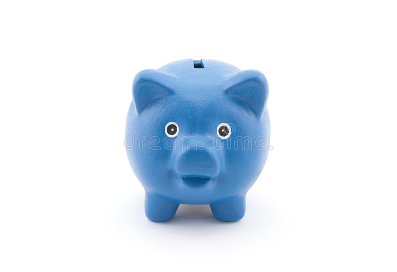 Blauw Spaarvarken royalty-vrije stock afbeeldingen