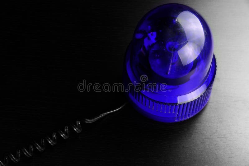 Blauw van de de Stroboscoop Roterend Waarschuwing van de Voertuigpolitie FL van het de Noodsituatiebaken stock afbeeldingen Blauw van de de Stroboscoop Roterend Waarschuwing van de Voertuigpolitie FL van het de Noodsituatiebaken stock afbeeldingen