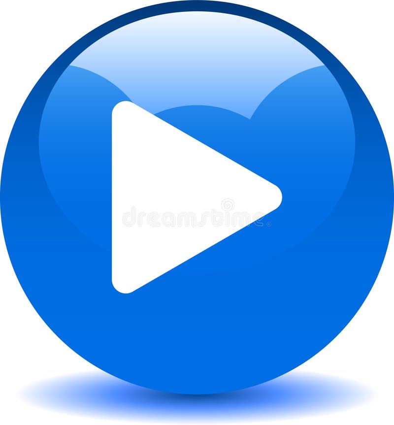 Blauw van het het Web het audiopictogram van de spelknoop