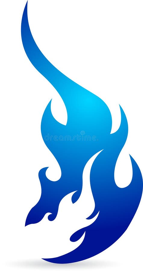 Blauw vlamembleem Blauw vlamembleem