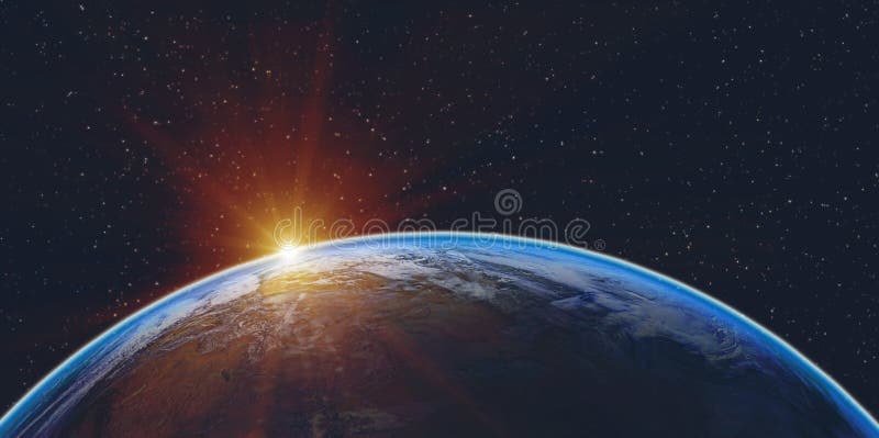 Blue planet earth with spectacular sunset. Elements of this image furnished by NASA. Blue planet earth with spectacular sunset. Elements of this image furnished by NASA.