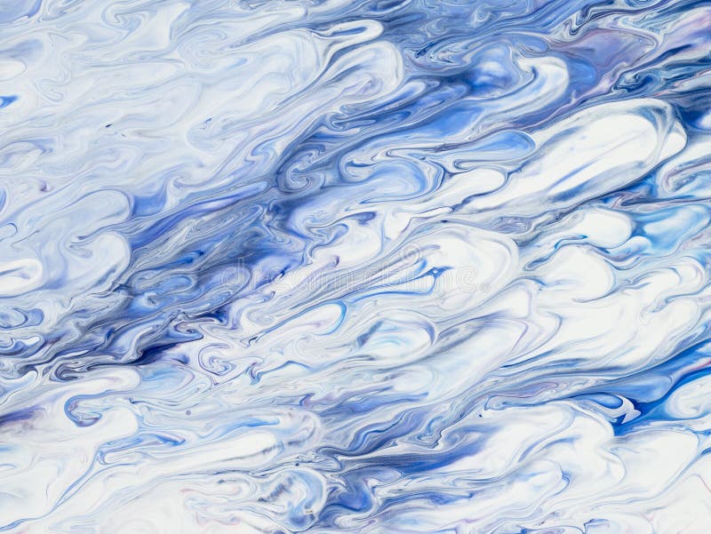 Blauwe abstracte kunsthand geschilderde achtergrond, vloeistof acryl stock afbeelding Blauwe abstracte kunsthand geschilderde achtergrond, vloeistof acryl stock afbeelding
