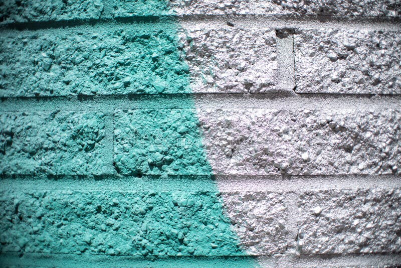 Blauwe Aqua Green Gray Brick Wall-Achtergrond