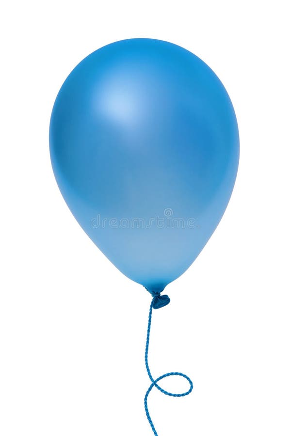 wit Snel last Blauwe ballon stock foto. Image of koord, blauw, ballon - 6912520