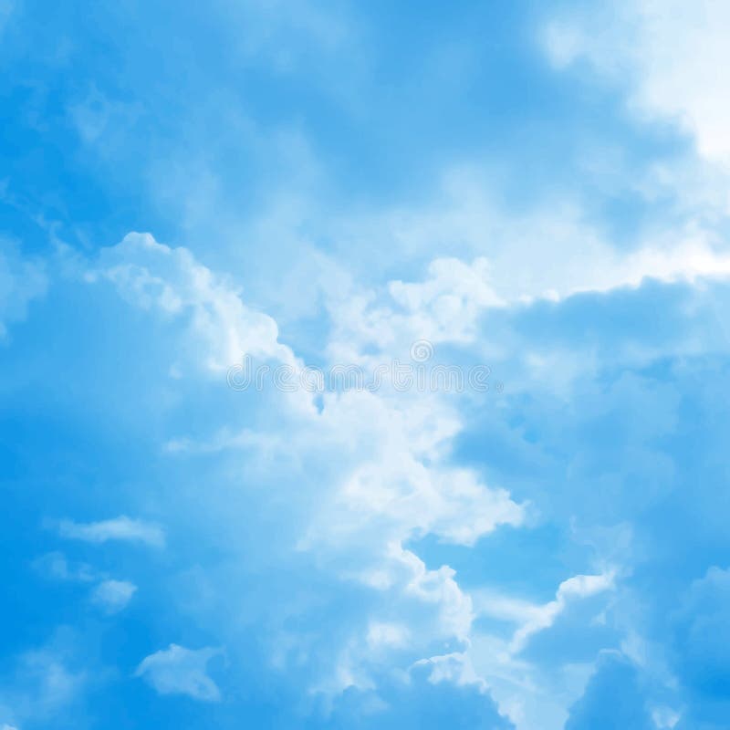 Blauwe bewolkte hemelachtergrond