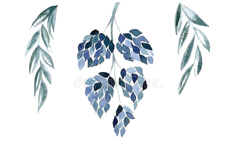 Blauwe bloemenillustralion stock illustratie Blauwe bloemenillustralion stock illustratie
