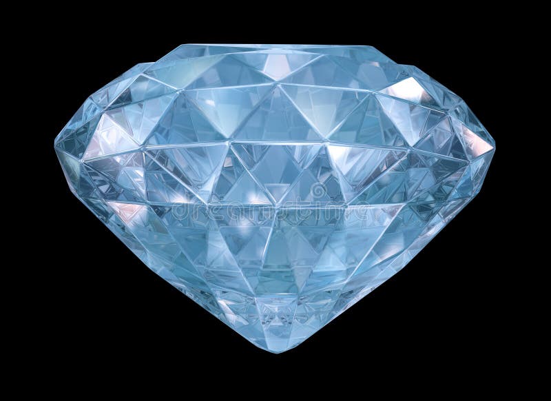 Blauwe diamant met zachte randen vector illustratie Blauwe diamant met zachte randen vector illustratie