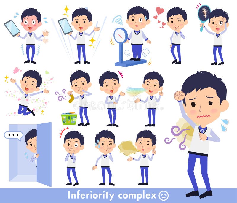 Blauwe eenvormige men_complex van het opslagpersoneel vector illustratie Blauwe eenvormige men_complex van het opslagpersoneel vector illustratie