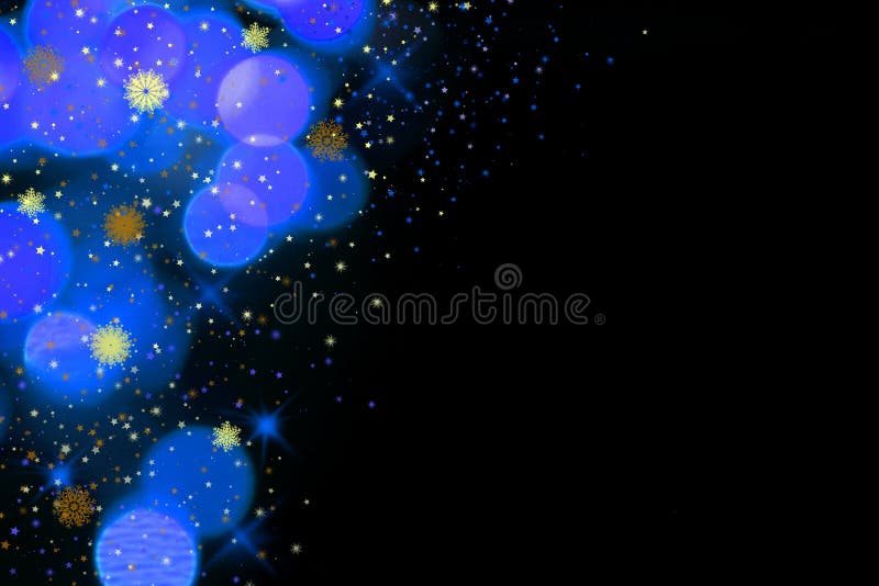 Blauwe en Gouden zachte de nadruk bokeh achtergrond van Kerstmislichten stock illustratie Blauwe en Gouden zachte de nadruk bokeh achtergrond van Kerstmislichten stock illustratie
