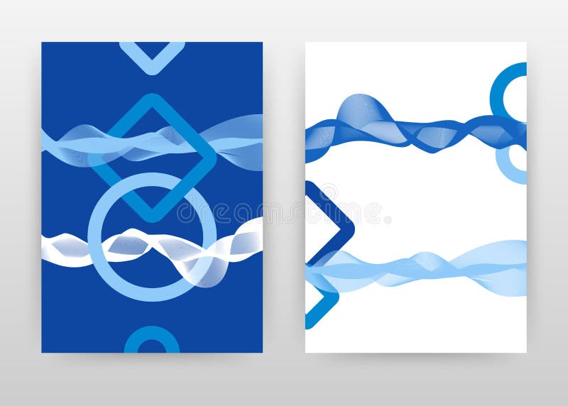 Blauwe geometrische elementen met het golven lijnenontwerp voor jaarverslag, brochure, vlieger, affiche Het golven lijnen achterg stock illustratie Blauwe geometrische elementen met het golven lijnenontwerp voor jaarverslag, brochure, vlieger, affiche Het golven lijnen achterg stock illustratie