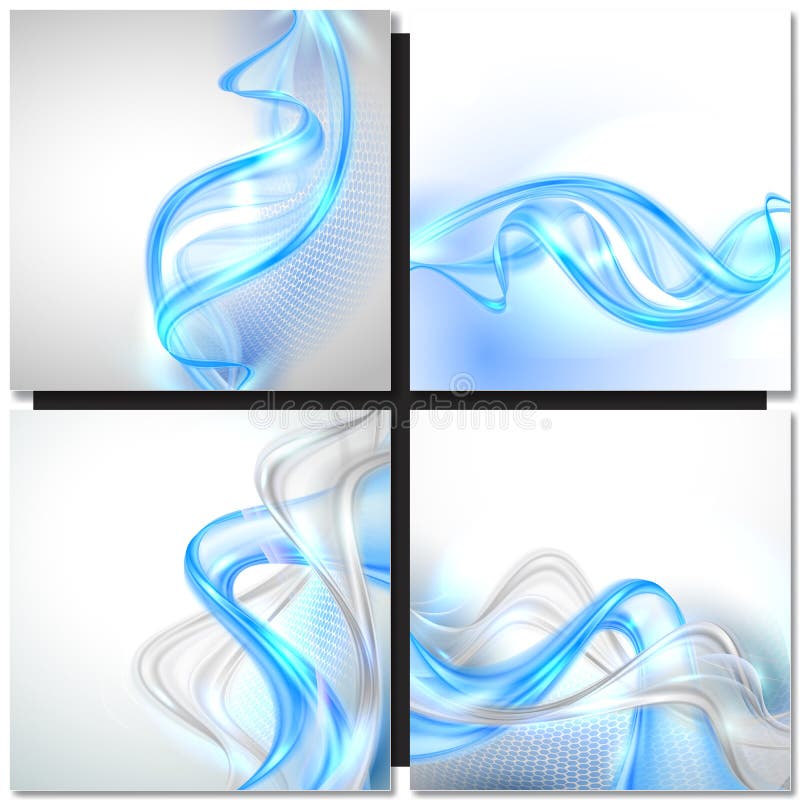 Blauwe golf abstracte achtergrond vector illustratie Blauwe golf abstracte achtergrond vector illustratie