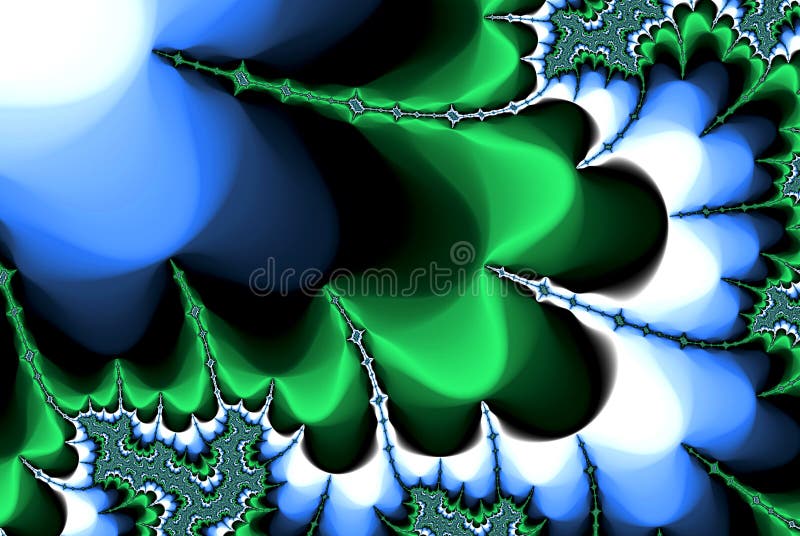 Blauwe Golffractal Werveling vector illustratie Blauwe Golffractal Werveling vector illustratie