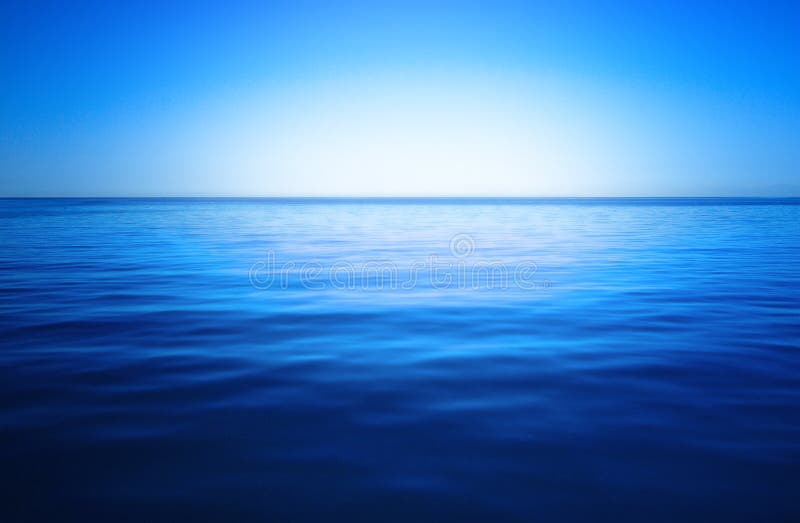 Blauwe hemel en oceaan stock afbeeldingen Blauwe hemel en oceaan stock afbeeldingen