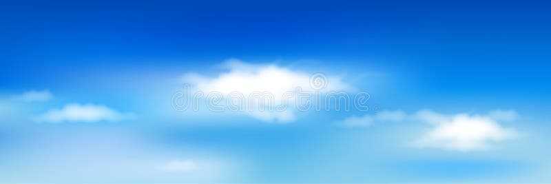 Blauwe Hemel met Wolken. Vector