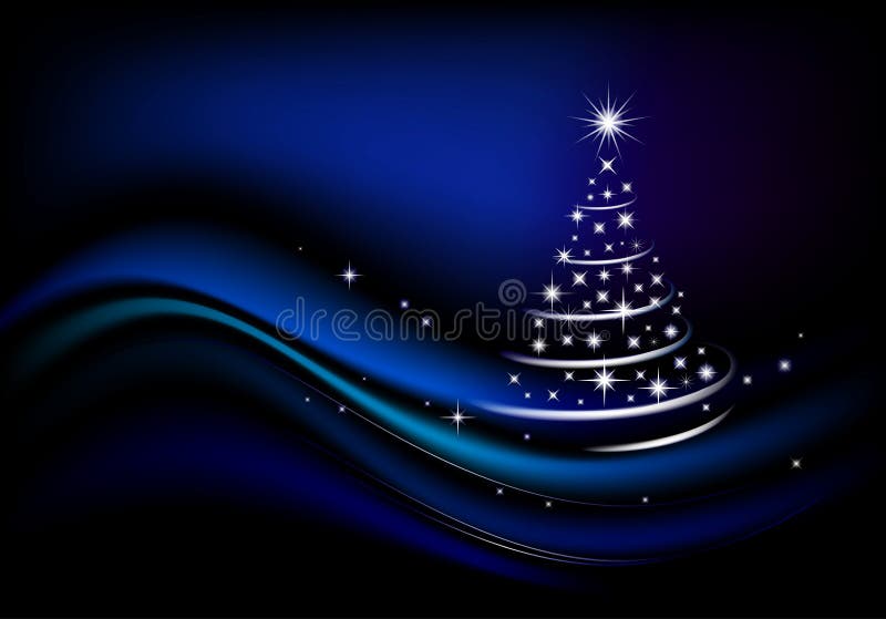 Blauwe Kerstmisboom vector illustratie Blauwe Kerstmisboom vector illustratie
