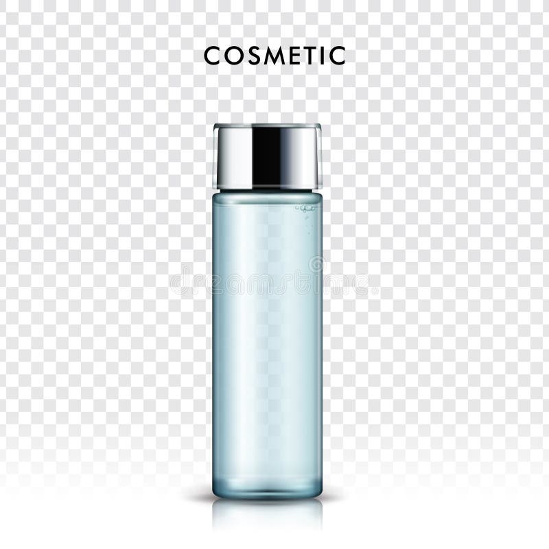 Blauwe cosmeticafles vector illustratie