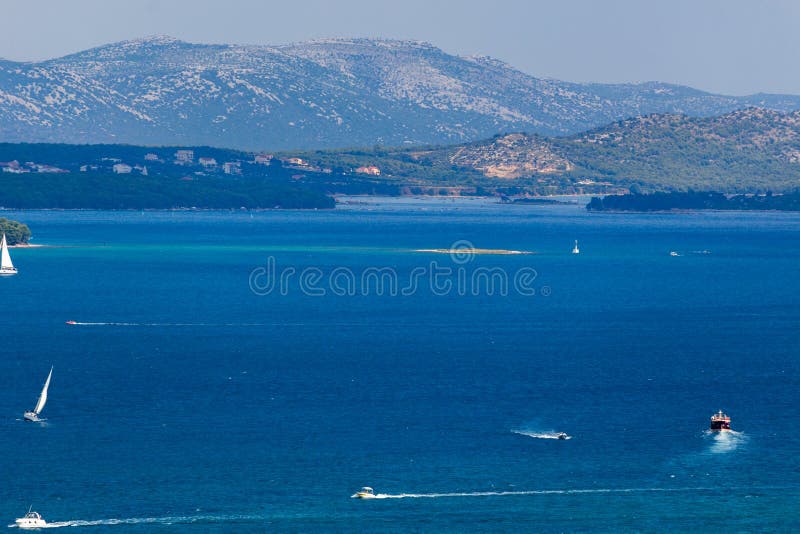 Blauwe kust Dalmatië Zadar royalty-vrije stock afbeelding Blauwe kust Dalmatië Zadar royalty-vrije stock afbeelding
