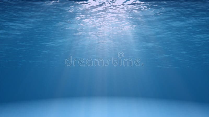 Blauwe oceaandieoppervlakte van onderwater wordt gezien stock foto Blauwe oceaandieoppervlakte van onderwater wordt gezien stock foto