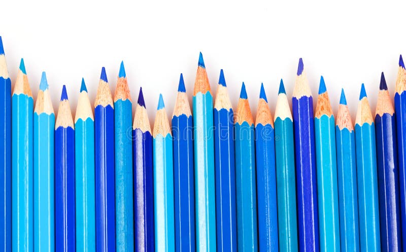 Blauwe potloden