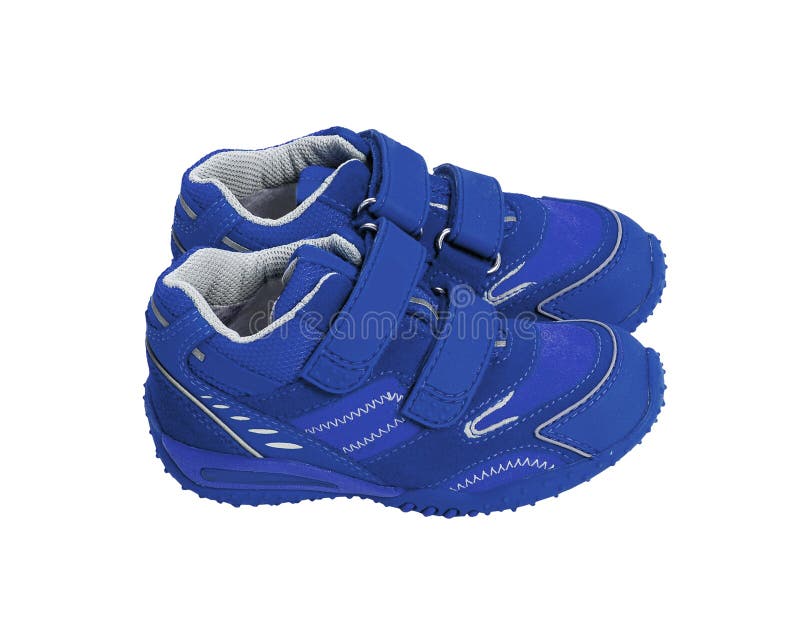 Rode blauwe schoenen stock afbeelding. Image of voet, laars - 8540753