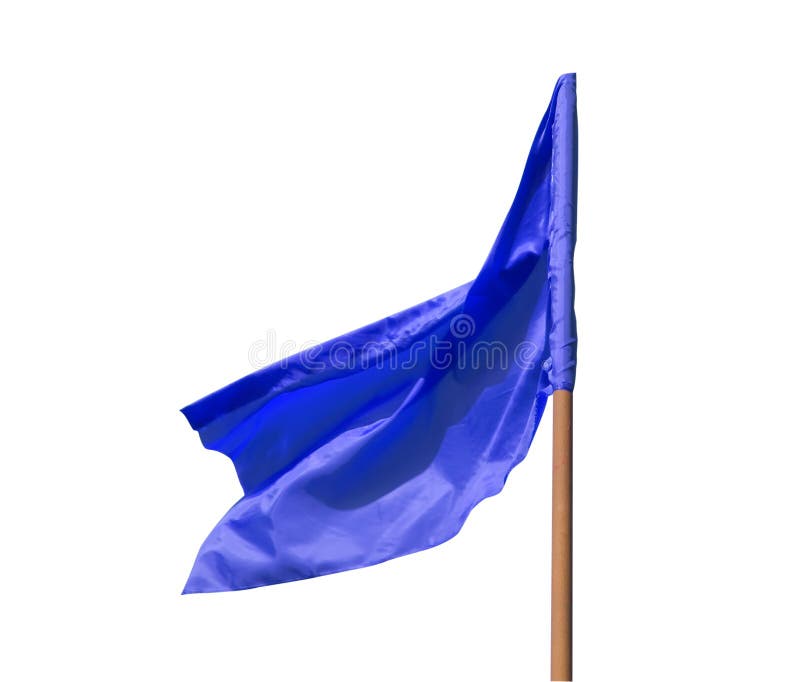 kijk in Riskant cent Blauwe vlag stock foto. Image of vlaggemast, vlag, geïsoleerd - 5175022