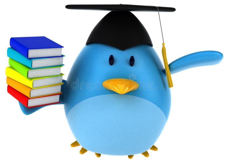 Blauwe vogel - 3D-illustratie vector illustratie