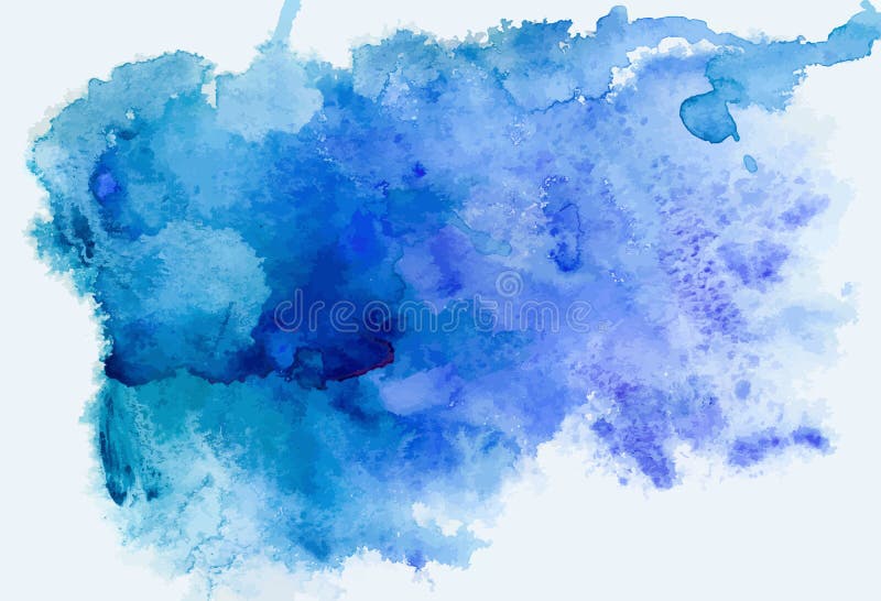Abstract blue watercolor background, traced vector image. Abstract blue watercolor background, traced vector image