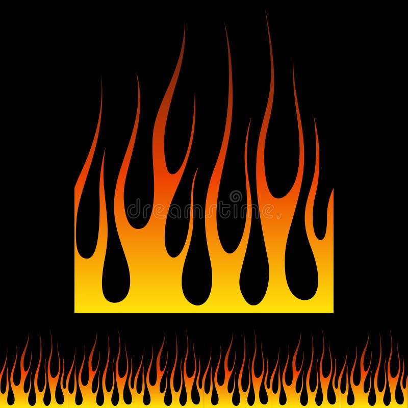 Black vector fire flame design element vector illustration © blumer1979  (#7789681)