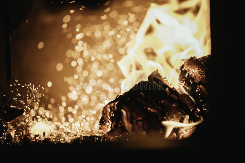 Blaze Fire Flame in Oven, Orange and Black Stock Photo Image of tile