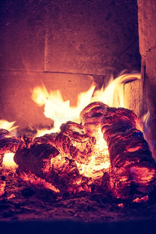 Blaze Fire Flame in Stove, Orange and Black Stock Photo Image of boal