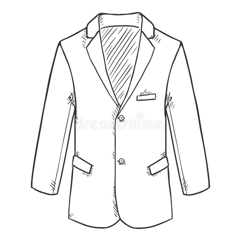 Blazer. Suit Jacket Vector Cartoon Illustration Stock Vector