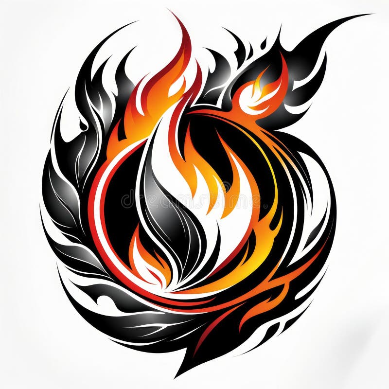 Fire (Change, aiming high) fire phoenix original tribal tattoo design