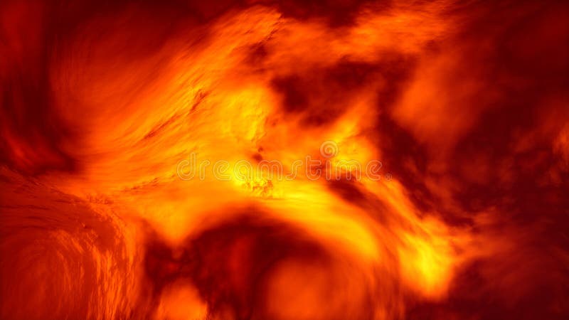 Blazing red and orange organized forms relievo - abstract 3D rendering royalty free illustration