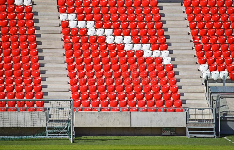 Bleachers in the stadium stock photo. Image of round 60385242