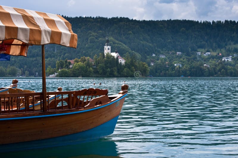 Bled Church and lake stock photos