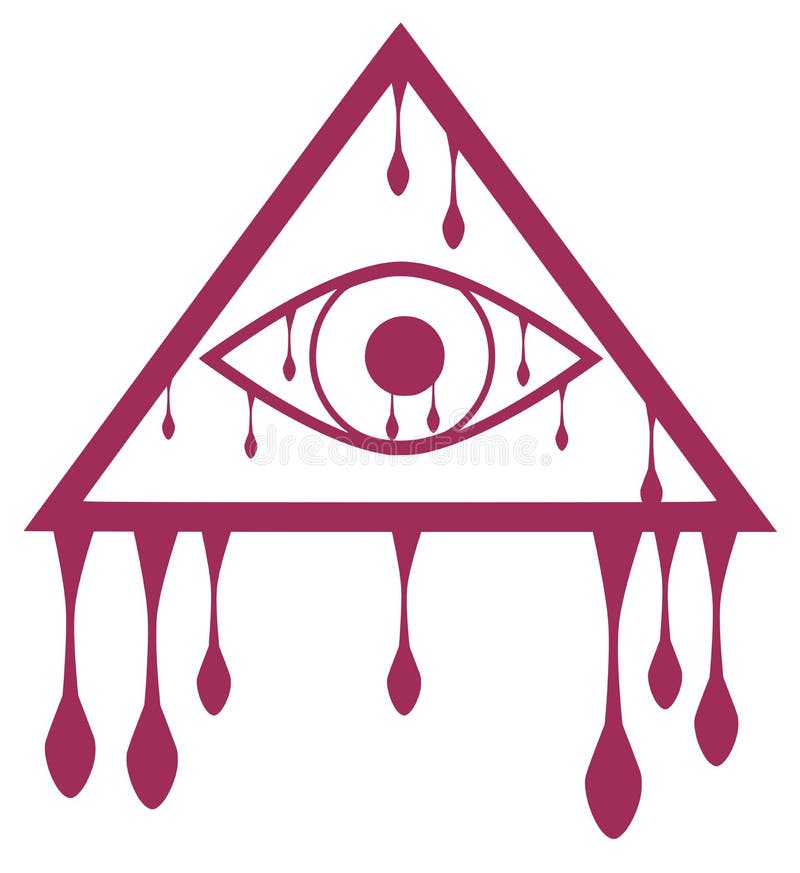 Bleeding AllSeeing Eye Isolated Stock Illustration Illustration of