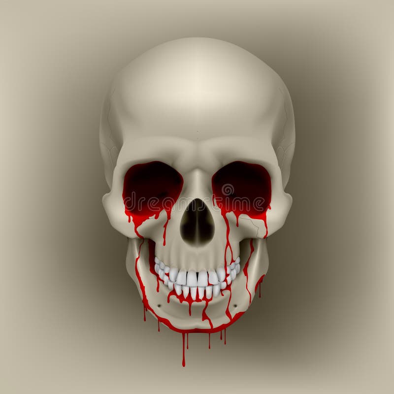 Bleeding Skull stock vector. Illustration of dripping - 24492699