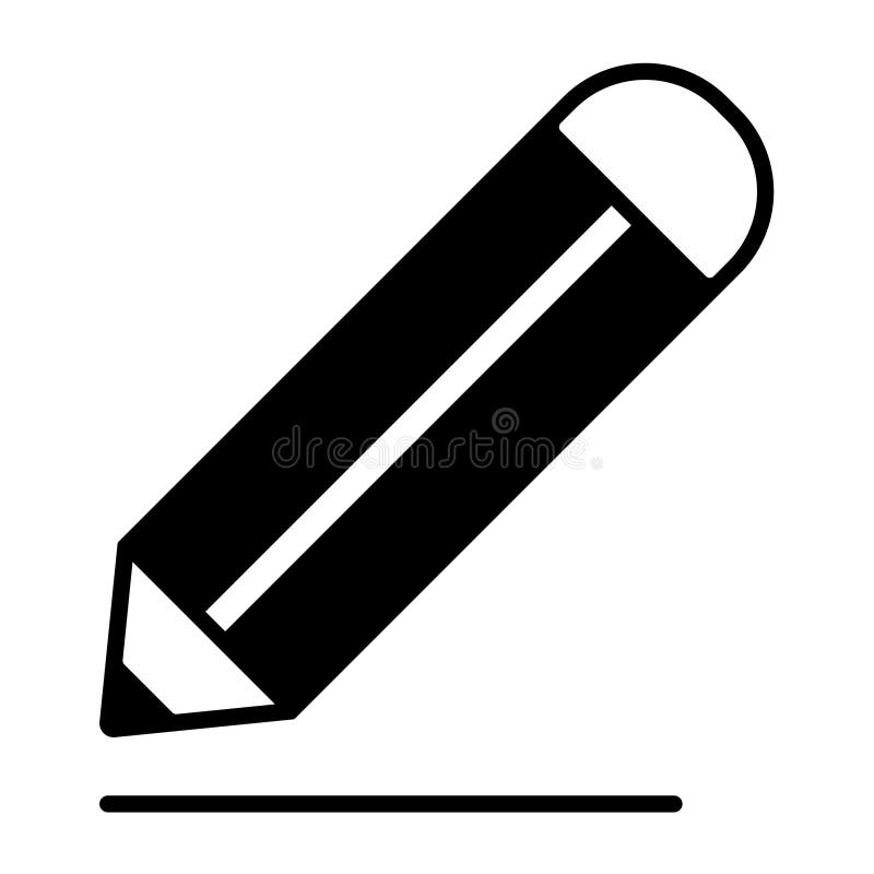 Bleistift und Linie Ikone lizenzfreie abbildung