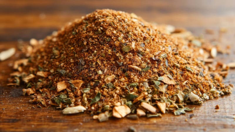 Blend di spezie marroni su superficie di legno royalty illustrazione gratis