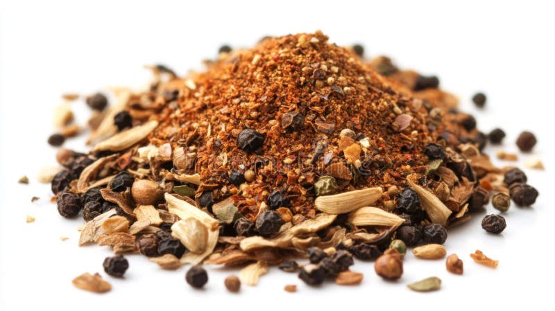 Blend di spezie rosse e marroni con chiusura Peppercors royalty illustrazione gratis