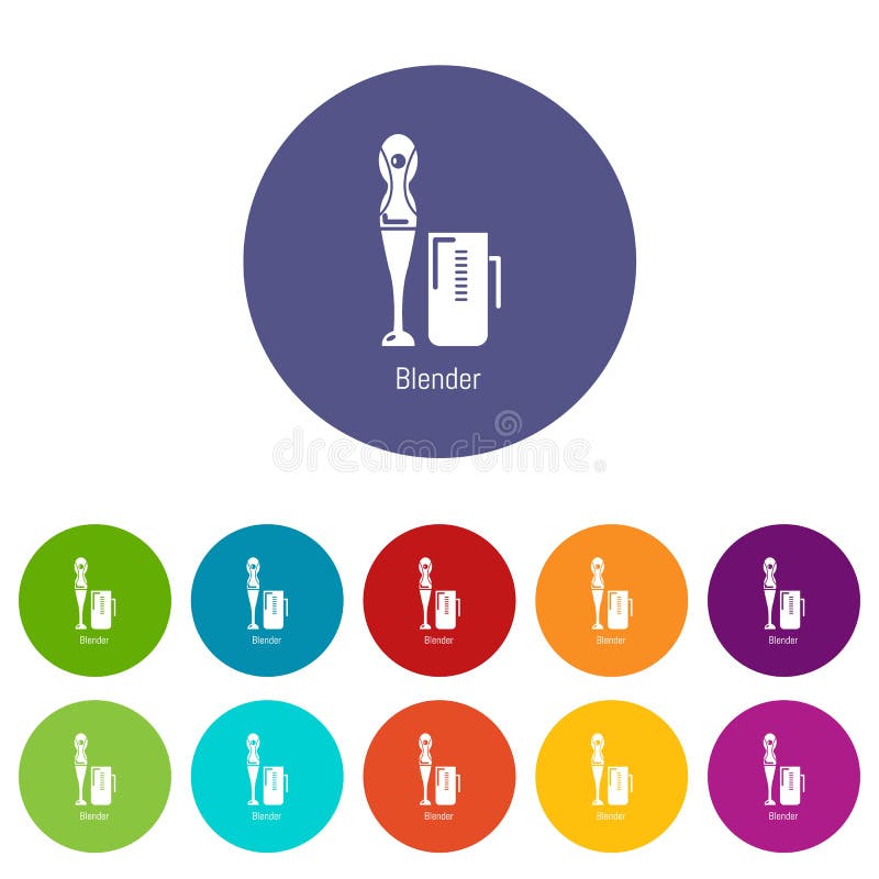 Blender icons set vector color royalty free illustration